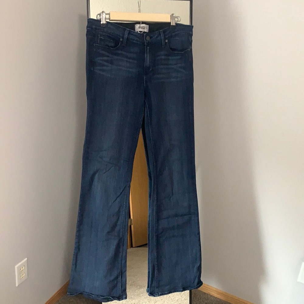 Paige Skyline Boot Denim in Valor - Wide Leg Jeans - Size 30 Soft and Stretchy